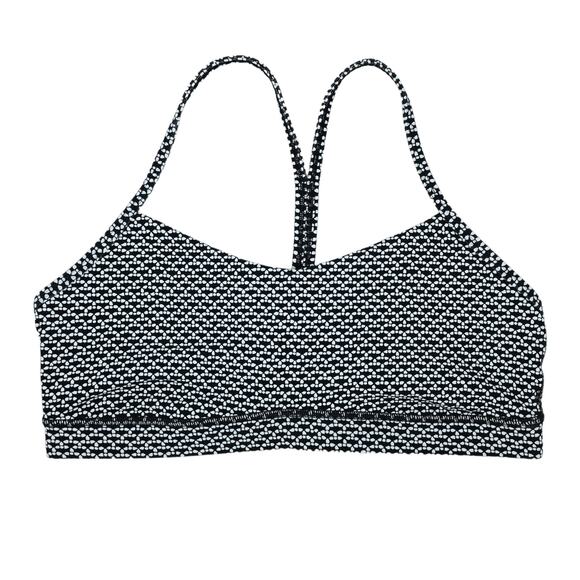 lululemon athletica Tops - Lululemon Flow Y Bra, Nulu, Black & White, 12